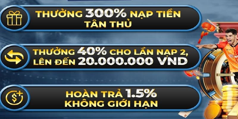 Tân thủ nạp vốn nhận ngay nhiều ưu đãi khủng